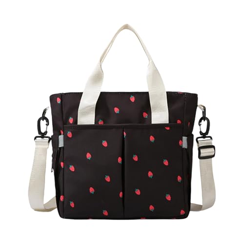 Sac à main léger motif fraise réglable pour soulager le dos