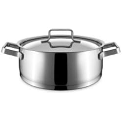 Cazuelas Pujadas Pujadas Cacerola Baja con Tapa, 24 cm, Metal, Multicolor, Centimeters