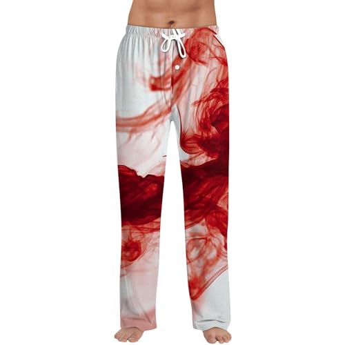Halloween Pajama Pants for Men Separate Bottoms Soft Men's Sleep Lounge Pj Pants with Pockets