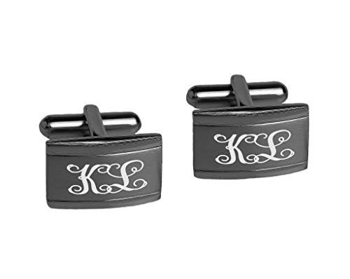Mancuernillas Gunmetal personalizadas para hombre miniatura 5