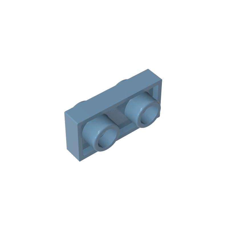 GDS-1581 1x2 Double Sided Board 50PCS Compatible with Lego Toy DIY Parts and MOC Components for Major Brick Brands Color:Sand Blue
