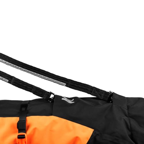 Non-stop dogwear Glacier Jacket 2.0, warme Hundejacke für Winter und kaltes Wetter mit Leinenöffnung und Beinschlaufen, Blau, Größe 50 für mittelgroße Hunde