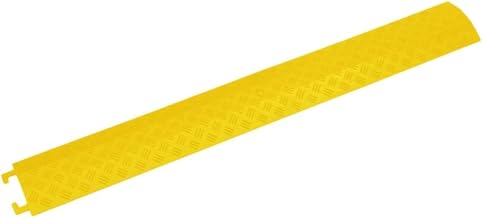 vidaXL 2x Rampa Protectora de Cables de Suelo Pasacables Canaleta Rampa Canaleta Manguera Alambre Protección Capacidad Carga Amarillo