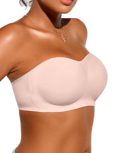 Image of Strapless Jelly Bras for Women - S-XL Seamless Padded Bandeau Bra