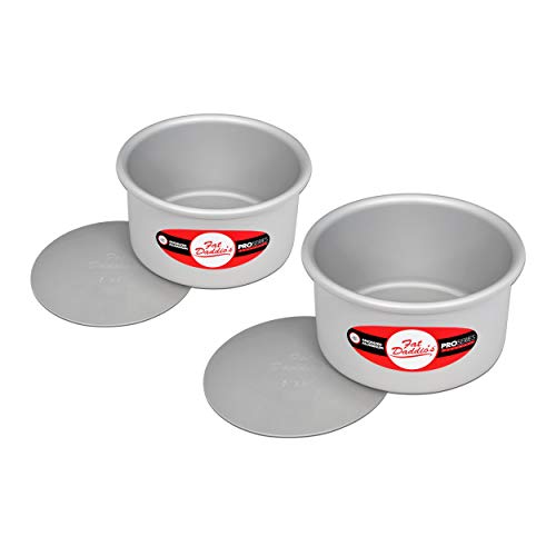Fat Daddio's PCC-63PK Anodized Aluminum Round Cheesecake Pans, 2 Piece Set, 6 x 3 Inch