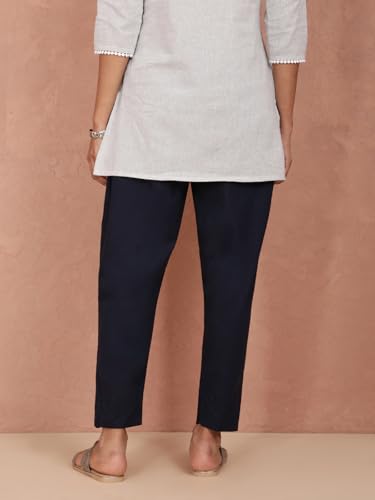 Image of TWIN BIRDS Women Cotton Kurti Pants | Straight Fit Ethnic Daily Trousers