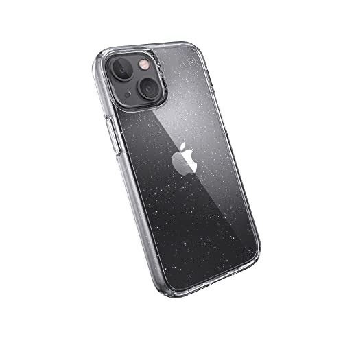 Coque transparente à paillettes iPhone 13 mini antichoc et anti-jaunissement