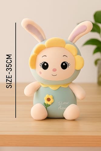 Image of ZEXSAZONE Toy Cute I Soft Sunflower Doll Colored Huggable Bear |35 cm | Plushie Soft Toys for Kids | Plush Soft Toys for Baby Boys and Girls Kids - Teddy | Best Valentine Gift (Green 1)