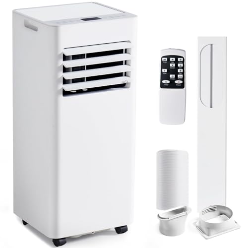 Aoxun 10040 BTU Portable Air Conditioners, 4-IN-1 AC Unit, Fast Cooling, Heating, Dehumidifier, Fan, 24H Timer Quiet Sleep, Remote Control, for Home/Office/Dorm, Window Kits included, Mute White