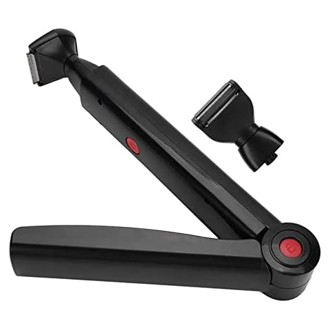 Electric Back Hair Shaver, Portable USB Rechargeable Long Handle Back Hair Removal, Foldable Body Shaving Groomer, Man Back Razor Shaver Full Body Leg Hair Removal Trimmer Tool Cover