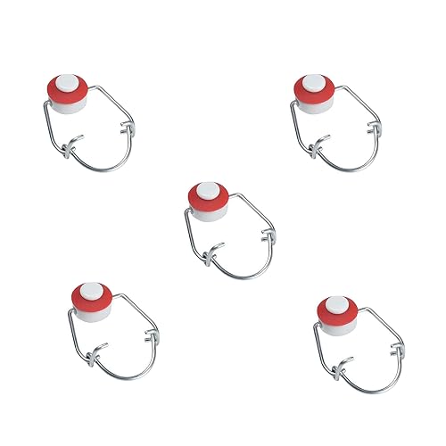 Zenzero - Tapones Mecánicos Para Cierre Hermético Para Botellas De Cristal - Tamaño Máximo Del Cuello De La Botella 4 Cm - Tamaño Tapón Sin Collar 2,5 X 2,5 X 2 Cm - 1 Paquete De Unidades: 5