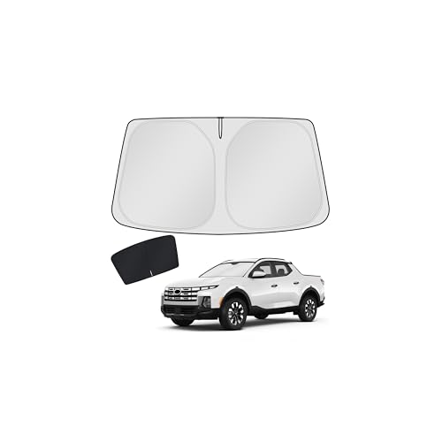 Image of KUST Windshield Sun Shade for Hyundai Santa Cruz 2022-2024 2025 2026 Window Accessories Sunshade Sun Protector Foldable Block UV Rays Keep Car Cooler
