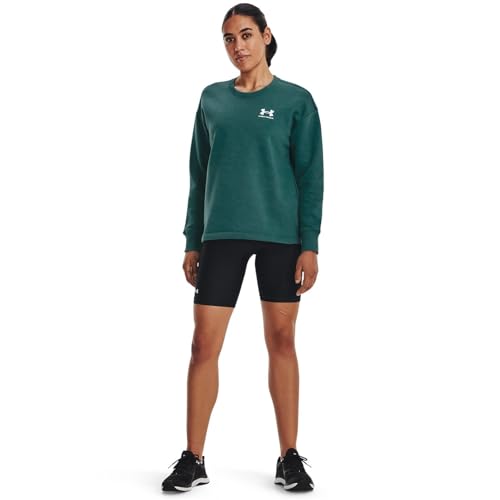 Under Armour Damen Rival Fleece Oversized Crew, (722) Coastal Teal/White, XL – Ansicht 4