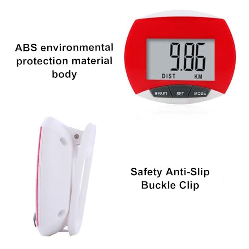 3D-Schrittzähler, Kalorienzähler Fitness Trackers mit Sicherheit rutschfest Clip für Damen Herren