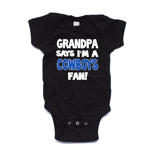 Image of NanyCrafts' Grandpa Says I'm a Cowboys Fan Baby Bodysuit, Baby Cowboys Fan