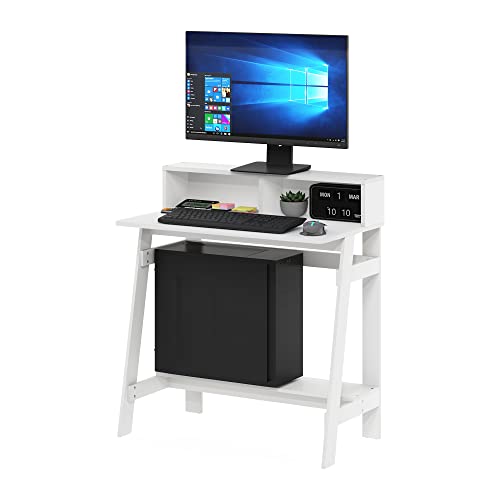 Furinno Simplista Oficina Informática A Frame, Engineered Wood, Blanco, 45.47 (D) x 80.26 (W) x 90.42 (H) cm