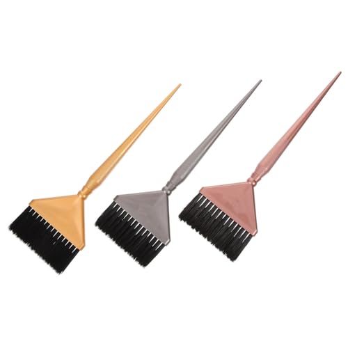 FRCOLOR 3 Hair Dye Brush Set Professional Hair Coloring Accessories Nylon Material Easy Application for Home Salon Use