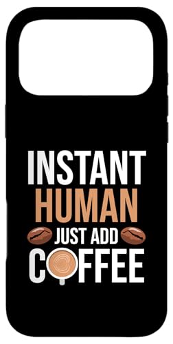 コーヒー豆 インスタントヒューマン コーヒーを入れるだけ スマホケース iPhone 17 Pro Max 用