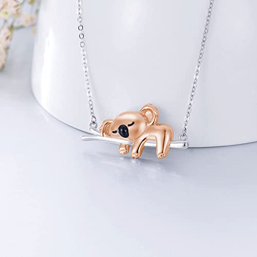 Collier Koala en Argent 925, pendentif Ours fin de qualité
