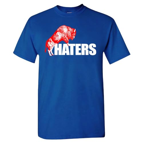 F The Haters Men's Football T-Shirt for Buffalo Fans (Royal Shirt,L)