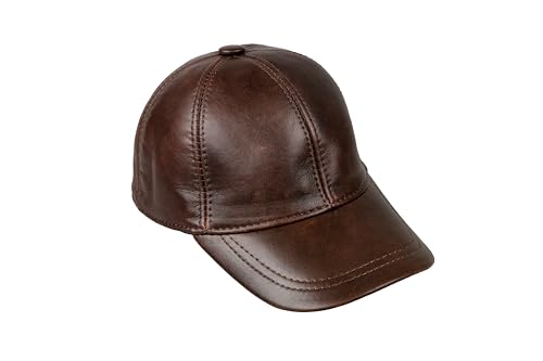 Image of Genuine Leather Unisex Baseball Cap