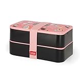 Legami – Boîte à lunch, 3 couverts inclus, Sushi Cat, récipient, capacité 1200 ml, étanche, passe au micro ondes et au lave vaisselle