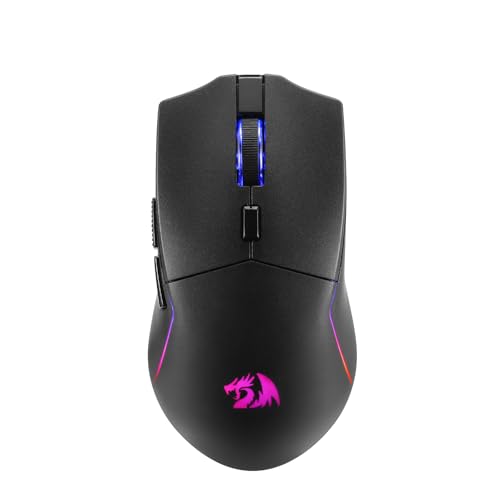 Image of Redragon M730 PRO Wireless RGB Gaming Mouse, 3-Mode Lightweight Optical Mouse with 5 Programmable Buttons, 10000 DPI, Software Supports DIY Keybinds for PC Computer Windows Mac Laptop, Black