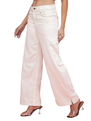 Image of Miss Chase Women's Wide Leg High Rise Regular-Length Stretchable Denim Jeans