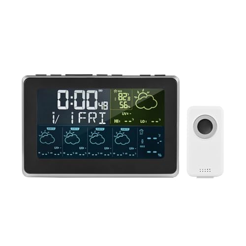 屋外温度計 Tuya WiFi スマート LCD 気象ステーション APP コントロール デジタル温湿度計 天気予報 温度湿度モニター 使いやすい