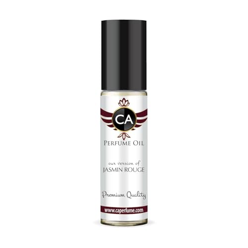 CA Perfume Impression of Jasmin Rouge for Women Eau De Parfum Amber Floral Scent Long Lasting Perfumes for Women Travel Size TSA Ready for Day and Night Wear 0.33 Fl Oz 10ml