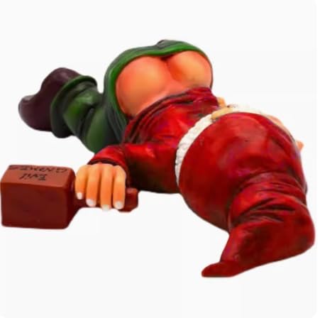 FUJUN Miniature Garden Figurines Creative garden decoration ornaments outdoor courtyard lawn resin crafts collection gift (Red)