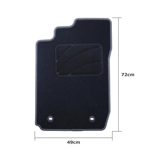 Alfombra Toyota Corolla 1997-2002 de 5 piezas con elegante ribete gris oscuro 5