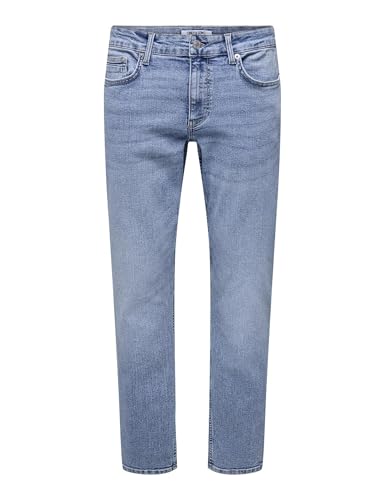 ONLY & SONS Onsweft Reg. Jax Box PIM DNM, Denim Light Medium Blue Denim, 31W x 32L