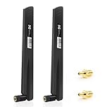 5G LTE Antenna with 18dBi Signal Amplifier - Omnidirectional WiFi Antenna for 3G/4G/5G/GSM/GPRS Router & IoT Gateway - SMA / TS9 Connector - 600-6000MHz - Black