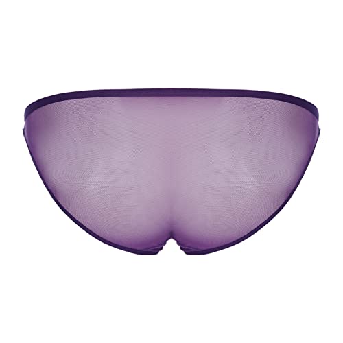 AGJGFM Men's Lace Sissy Pouch Panties Crossdress U Convex Bag Underwear Transparent Knickers2