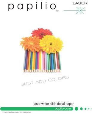 Laser Premium Waterslide Clear Decal Paper, 3 Sheets