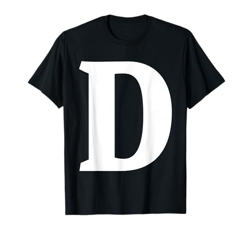 The Letter D Fun Big and Bold for Eventos Family Teams Group Camiseta
