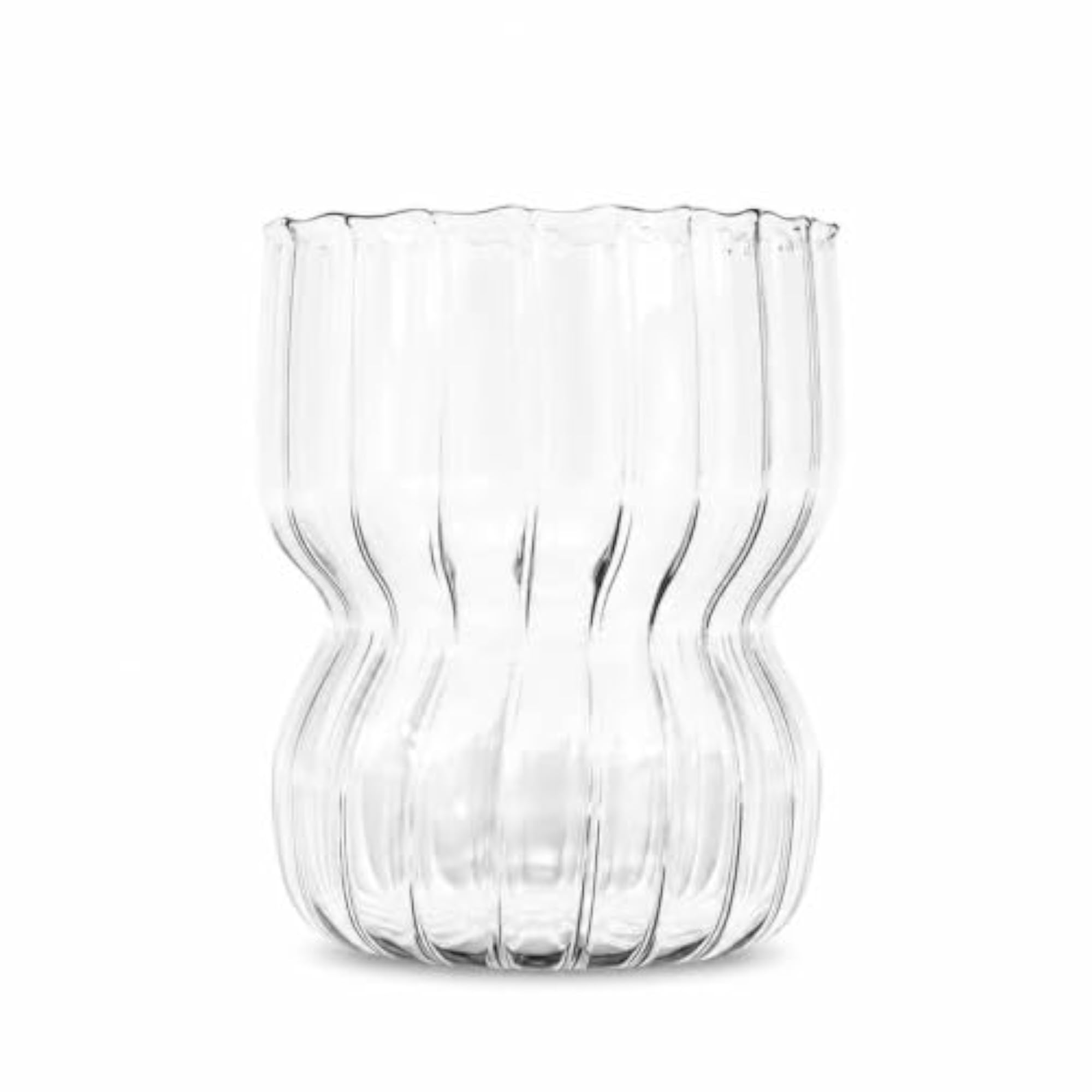 Striped Borosilicate Glass Mug for Coffee and Tea