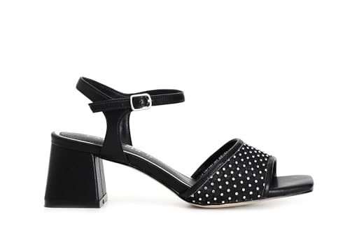 Sandale Gilda avec Filet Strass CAFèNOIR C1LB9008 Confort sans Douleur