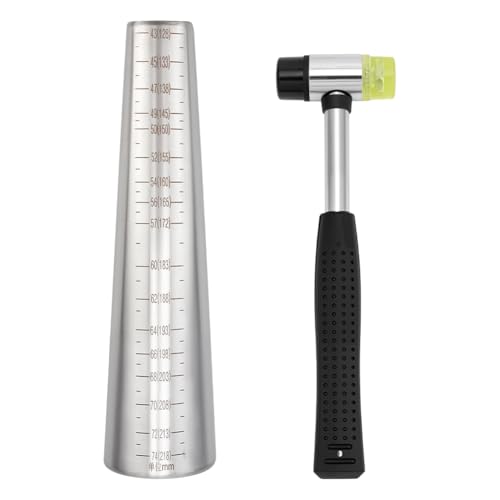 BENECREAT Ensemble de Mandrins pour Calibrer les Bracelets Mandrin pour Bracelet Rond en Acier Inoxydable avec Graduation Outil de Fabrication de Bijoux pour...