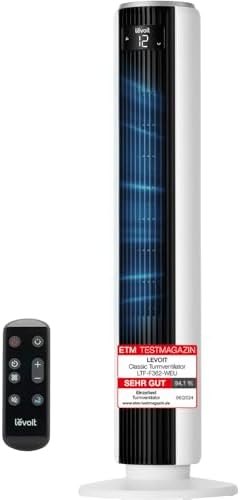 Levoit - DC Motor Turmventilator - 20dB sehr leiser Ventilator - ...