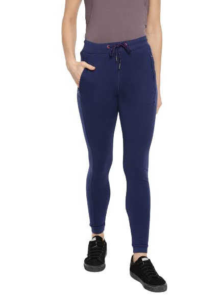 Image of Macrowoman W-Series Fitted Women's Jogger Pants in Ultra-Soft Poly Cotton Stretch Fabric for Comfort and Style