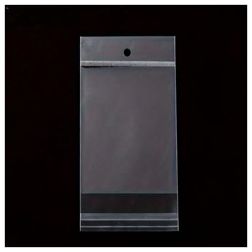 100pcs Transparent OPP Polyethylene Self-Adhesive Sealable Bags with Hanging Holes - Jewelry Display & Gift Packaging, Durable Clear Plastic Resealable Bags