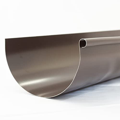 FT METALLI - Grondaia acqua piovana - Gronda tonda in Lamiera preverniciata sv in alta qualità - Resistente agli Agenti Atmosferici - Facile da Installare - gronde per esterni - Tonda dim. 25cm L 2mt.