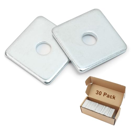 Rondelle carrée galvanisée de 1,27 cm pour gros travaux de bricolage x30