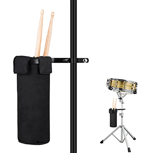 Vitasemcepli Supporto per Bacchette per Batteria Borse per Bacchette con Supporto per Batteria in Metallo Borsa Bacchette per Batteria per Band, Batteristi, Appassionati di Batteria (Nero-1200D)