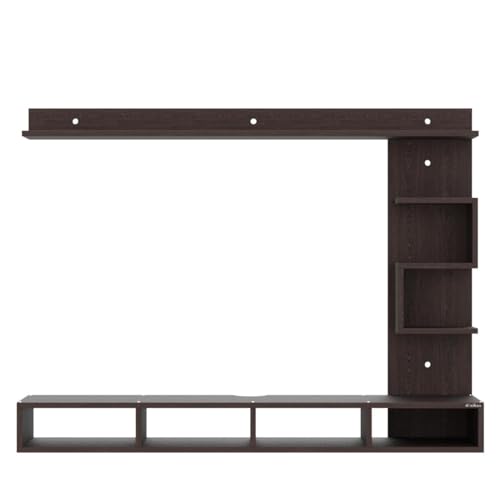 Image of Anikaa Cindy Engineered Wood Wall Mount TV Unit /Stand (Wenge) (Ideal for 43 Inch)(D.I.Y)