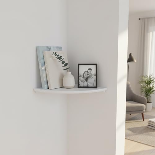 Étagère d'angle murale pour valoriser la déco du salon