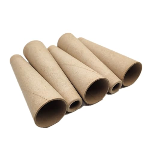Image of 6Pcs Yarn Cones Holder Wool Winding Paper Tube Knitting Wool Winder Tubes for Crochet & Knitting Yarn Craft Supplies, Brown