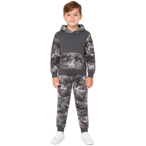 A2Z 4 Kids Enfants Garçons Filles Survêtement Designer Camouflage Imprimé - T.S Camo 604 Charcoal Charcoal 11-12